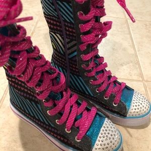 Skechers Pop Princess light up high boots.